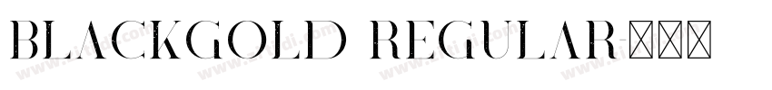 BlackGold Regular字体转换
